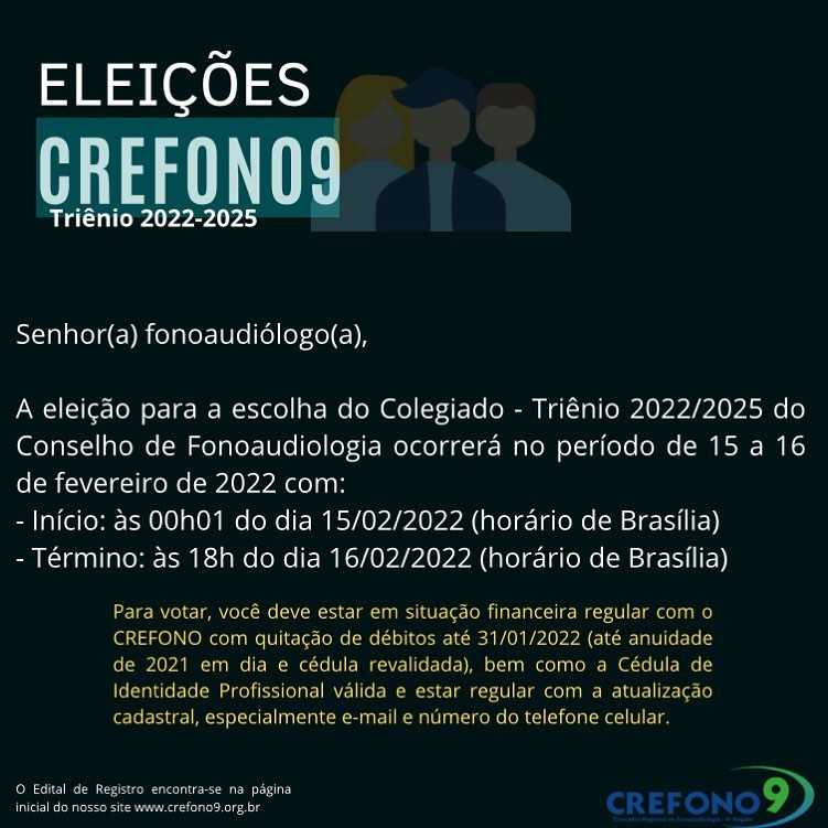 [ELEIÇÕES CREFONO9 TRIENIO 2022-2025]